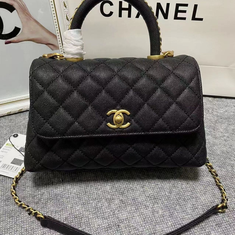 Ch*el top handle bags